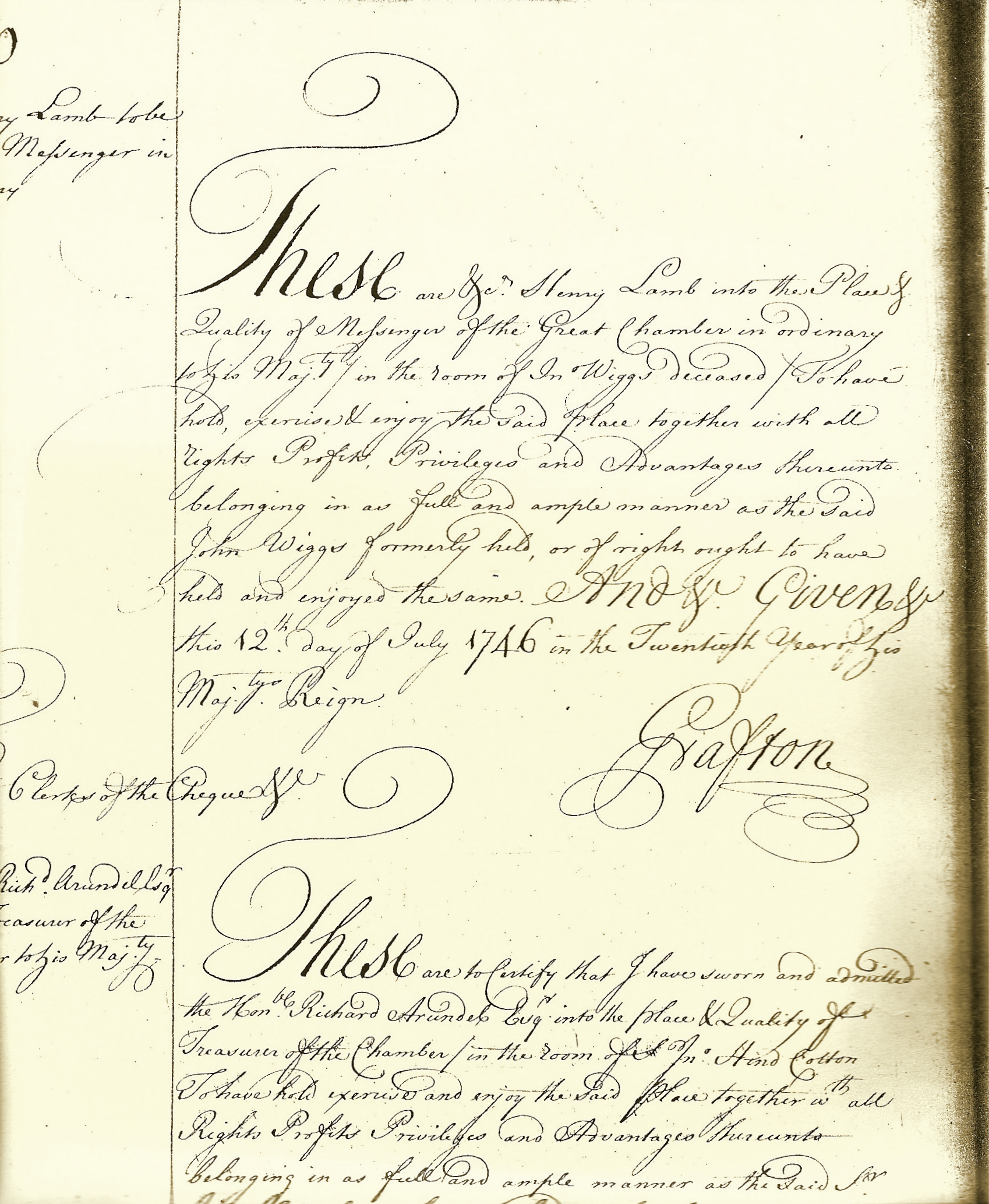 Henry Lambe Appointment